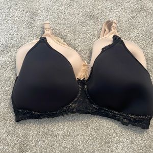 Wacoal Maternity Nursing Bra 36DDD black and nude